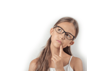 Girl pondering questions